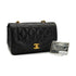 VINTAGE CHANEL DIANA SMALL CHAIN SHOULDER BAG BLACK LAMB SKIN GOLD HARDWARE 90332928