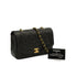 VINTAGE CHANEL DIANA SMALL CHAIN SHOULDER BAG BLACK LAMB SKIN GOLD HARDWARE 90334498