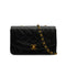 VINTAGE CHANEL DIANA SMALL CHAIN SHOULDER BAG BLACK LAMB SKIN GOLD HARDWARE 90337270