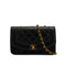 VINTAGE CHANEL DIANA SMALL CHAIN SHOULDER BAG BLACK LAMB SKIN GOLD HARDWARE 90337278