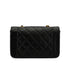 VINTAGE CHANEL DIANA SMALL CHAIN SHOULDER BAG BLACK LAMB SKIN GOLD HARDWARE 90337278