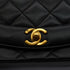 VINTAGE CHANEL DIANA SMALL CHAIN SHOULDER BAG BLACK LAMB SKIN GOLD HARDWARE 90337294