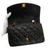 VINTAGE CHANEL DIANA SMALL CHAIN SHOULDER BAG BLACK LAMB SKIN GOLD HARDWARE 90337294