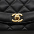 VINTAGE CHANEL DIANA SMALL CHAIN SHOULDER BAG BLACK LAMB SKIN GOLD HARDWARE 90337658