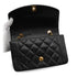VINTAGE CHANEL DIANA SMALL CHAIN SHOULDER BAG BLACK LAMB SKIN GOLD HARDWARE 90337658