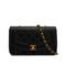 VINTAGE CHANEL DIANA SMALL CHAIN SHOULDER BAG BLACK LAMB SKIN GOLD HARDWARE 90339939