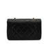 VINTAGE CHANEL DIANA SMALL CHAIN SHOULDER BAG BLACK LAMB SKIN GOLD HARDWARE 90339939