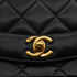 VINTAGE CHANEL DIANA SMALL CHAIN SHOULDER BAG BLACK LAMB SKIN GOLD HARDWARE 90339939