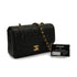 VINTAGE CHANEL DIANA SMALL CHAIN SHOULDER BAG BLACK LAMB SKIN GOLD HARDWARE 90340144