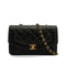 VINTAGE CHANEL DIANA SMALL CHAIN SHOULDER BAG BLACK LAMB SKIN GOLD HARDWARE 90340144