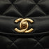 VINTAGE CHANEL DIANA SMALL CHAIN SHOULDER BAG BLACK LAMB SKIN GOLD HARDWARE 90340144