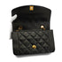 VINTAGE CHANEL DIANA SMALL CHAIN SHOULDER BAG BLACK LAMB SKIN GOLD HARDWARE 90340144