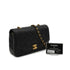 VINTAGE CHANEL DIANA SMALL CHAIN SHOULDER BAG BLACK LAMB SKIN GOLD HARDWARE 90340151