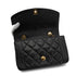 VINTAGE CHANEL DIANA SMALL CHAIN SHOULDER BAG BLACK LAMB SKIN GOLD HARDWARE 90340151