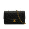 VINTAGE CHANEL DIANA SMALL CHAIN SHOULDER BAG BLACK LAMB SKIN GOLD HARDWARE 90340155