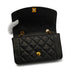 VINTAGE CHANEL DIANA SMALL CHAIN SHOULDER BAG BLACK LAMB SKIN GOLD HARDWARE 90340155