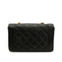 VINTAGE CHANEL DIANA SMALL CHAIN SHOULDER BAG BLACK LAMB SKIN GOLD HARDWARE 90340487