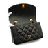 VINTAGE CHANEL DIANA SMALL CHAIN SHOULDER BAG BLACK LAMB SKIN GOLD HARDWARE 90340487