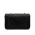 VINTAGE CHANEL DIANA SMALL CHAIN SHOULDER BAG BLACK LAMB SKIN GOLD HARDWARE 90341441
