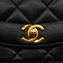 VINTAGE CHANEL DIANA SMALL CHAIN SHOULDER BAG BLACK LAMB SKIN GOLD HARDWARE 90341441