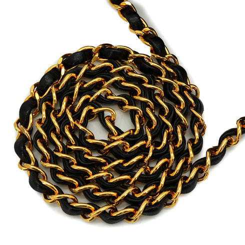 VINTAGE CHANEL DIANA SMALL CHAIN SHOULDER BAG BLACK LAMB SKIN GOLD HARDWARE 90341854