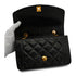 VINTAGE CHANEL DIANA SMALL CHAIN SHOULDER BAG BLACK LAMB SKIN GOLD HARDWARE 90341854