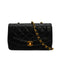 VINTAGE CHANEL DIANA SMALL CHAIN SHOULDER BAG BLACK LAMB SKIN GOLD HARDWARE 90341861