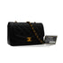 VINTAGE CHANEL DIANA SMALL CHAIN SHOULDER BAG BLACK LAMB SKIN GOLD HARDWARE 90341868