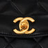 VINTAGE CHANEL DIANA SMALL CHAIN SHOULDER BAG BLACK LAMB SKIN GOLD HARDWARE 90341868