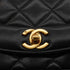 VINTAGE CHANEL DIANA SMALL CHAIN SHOULDER BAG BLACK LAMB SKIN GOLD HARDWARE 90342578