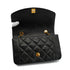 VINTAGE CHANEL DIANA SMALL CHAIN SHOULDER BAG BLACK LAMB SKIN GOLD HARDWARE 90342578