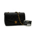 VINTAGE CHANEL DIANA SMALL CHAIN SHOULDER BAG BLACK LAMB SKIN GOLD HARDWARE 90342587