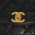 VINTAGE CHANEL DIANA SMALL CHAIN SHOULDER BAG BLACK LAMB SKIN GOLD HARDWARE 90342587