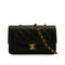 VINTAGE CHANEL DIANA SMALL CHAIN SHOULDER BAG BLACK LAMB SKIN GOLD HARDWARE 90343332