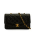 VINTAGE CHANEL DIANA SMALL CHAIN SHOULDER BAG BLACK LAMB SKIN GOLD HARDWARE 90343332