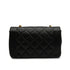 VINTAGE CHANEL DIANA SMALL CHAIN SHOULDER BAG BLACK LAMB SKIN GOLD HARDWARE 90343927