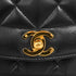 VINTAGE CHANEL DIANA SMALL CHAIN SHOULDER BAG BLACK LAMB SKIN GOLD HARDWARE 90343927