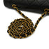 VINTAGE CHANEL DIANA SMALL CHAIN SHOULDER BAG BLACK LAMB SKIN GOLD HARDWARE 90343927