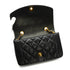 VINTAGE CHANEL DIANA SMALL CHAIN SHOULDER BAG BLACK LAMB SKIN GOLD HARDWARE 90343927