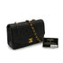 VINTAGE CHANEL DIANA SMALL CHAIN SHOULDER BAG BLACK LAMB SKIN GOLD HARDWARE 90344090