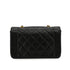 VINTAGE CHANEL DIANA SMALL CHAIN SHOULDER BAG BLACK LAMB SKIN GOLD HARDWARE 90344090