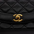 VINTAGE CHANEL DIANA SMALL CHAIN SHOULDER BAG BLACK LAMB SKIN GOLD HARDWARE 90344090