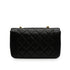 VINTAGE CHANEL DIANA SMALL CHAIN SHOULDER BAG BLACK LAMB SKIN GOLD HARDWARE 90344092