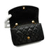 VINTAGE CHANEL DIANA SMALL CHAIN SHOULDER BAG BLACK LAMB SKIN GOLD HARDWARE 90344092