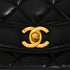 VINTAGE CHANEL DIANA SMALL CHAIN SHOULDER BAG BLACK LAMB SKIN GOLD HARDWARE 90348013