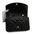VINTAGE CHANEL DIANA SMALL CHAIN SHOULDER BAG BLACK LAMB SKIN GOLD HARDWARE 90350582