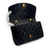 VINTAGE CHANEL DIANA SMALL CHAIN SHOULDER BAG BLACK LAMB SKIN GOLD HARDWARE 90317875