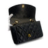 VINTAGE CHANEL DIANA SMALL CHAIN SHOULDER BAG BLACK LAMB SKIN GOLD HARDWARE 90323095