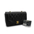 VINTAGE CHANEL DIANA SMALL CHAIN SHOULDER BAG BLACK LAMB SKIN GOLD HARDWARE 90323095