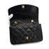 VINTAGE CHANEL DIANA SMALL CHAIN SHOULDER BAG BLACK LAMB SKIN GOLD HARDWARE 90327064